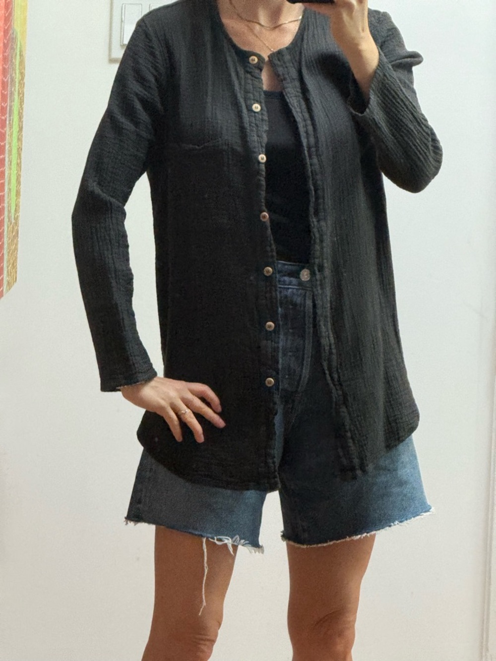 Soft Black XS Organic Cotton Tee with Subtle Brand Tag